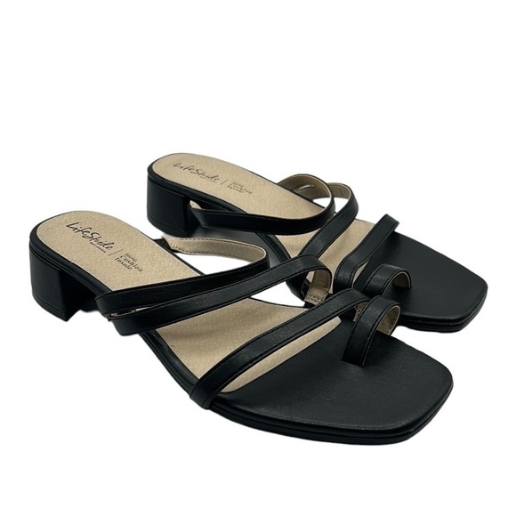 Life Stride Black Jasmine Soft System Strappy Sandals Size 11 New with tags! - Picture 1 of 7